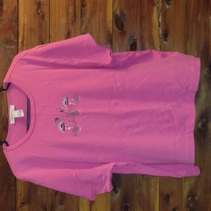 Women's size 2x bling flamingo hot pink top